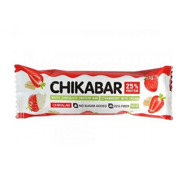 Bombbar Chikalab Chikabar Protein Bar with Filling - Strawberry, 60g