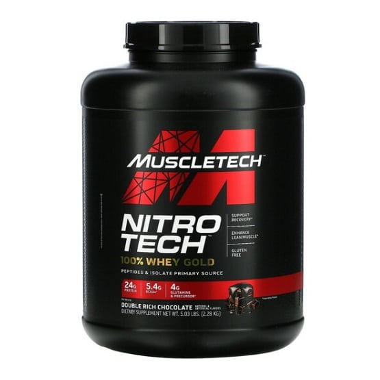 MuscleTech Nitrotech 100% Whey Gold Double Rich Chocolate 5.03lbs